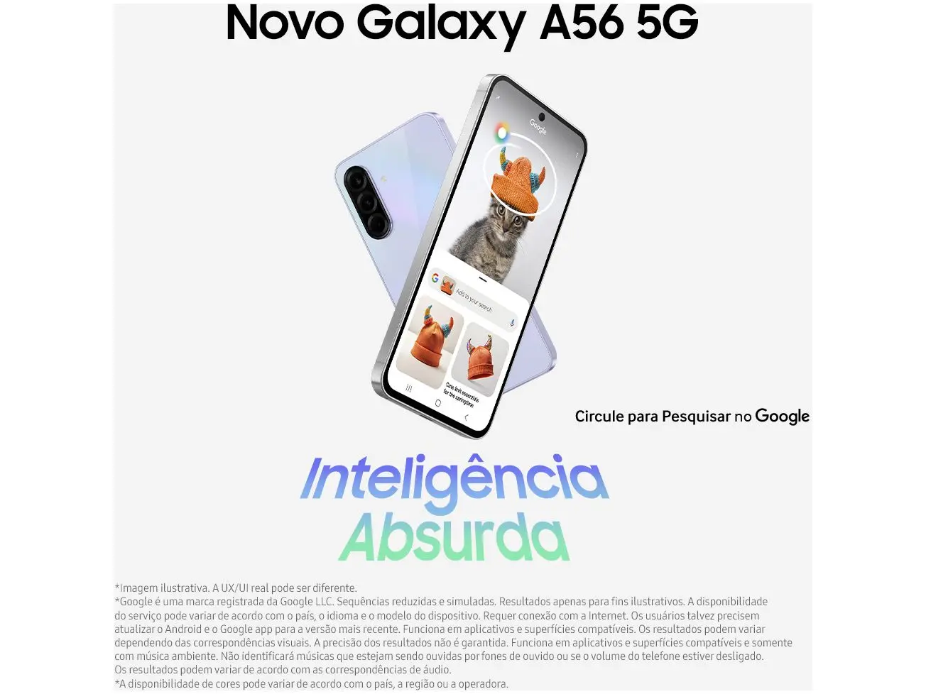 Smartphone Samsung Galaxy A56 5G Verde ou Rosa 256GB 8GB RAM, Câmera Tripla até 50MP, Tela Super AMOLED 6.7", IP67, NFC, Vídeo HDR e Recursos AI