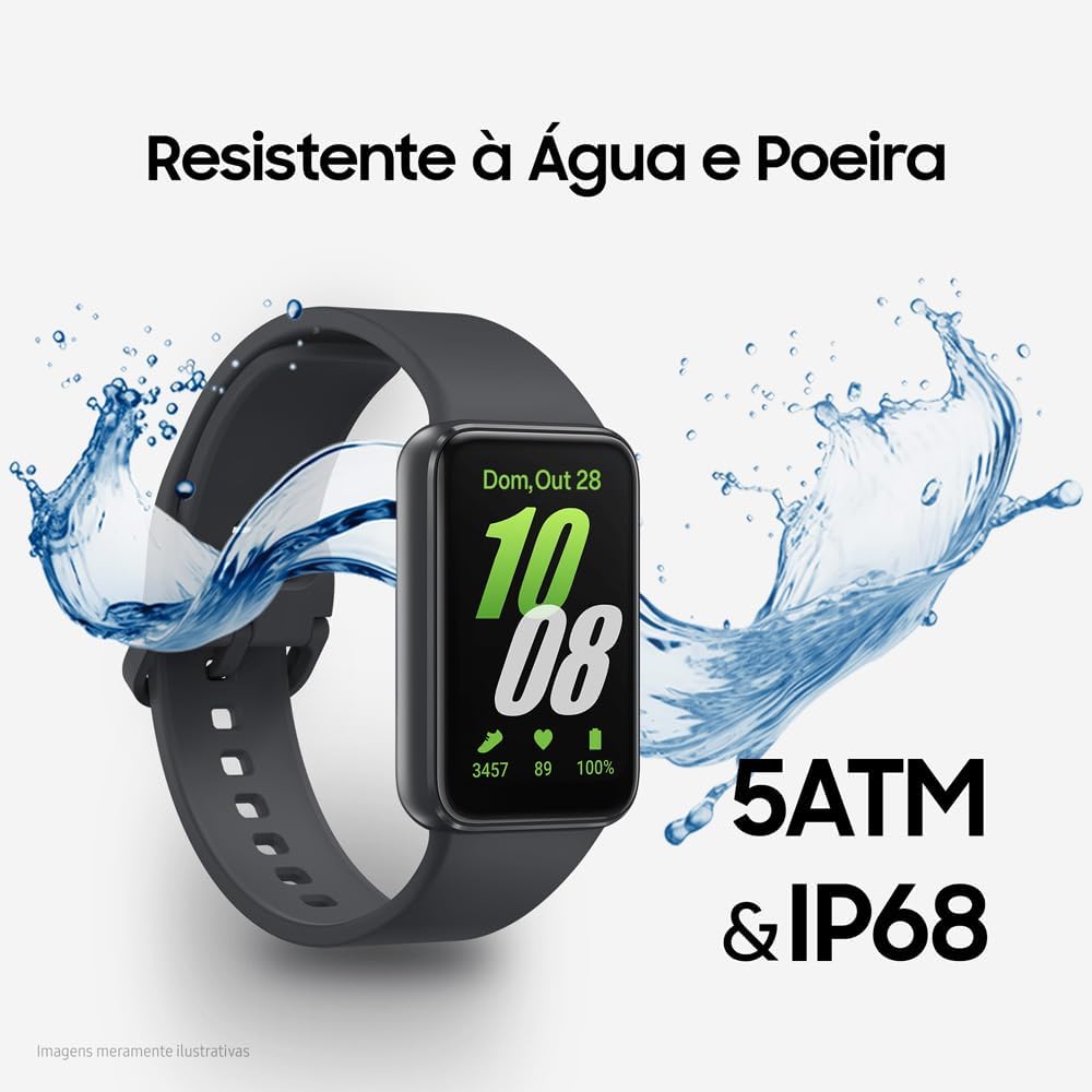 Smartwatch Samsung Galaxy Fit3 Display 1.6" Grafite Novo