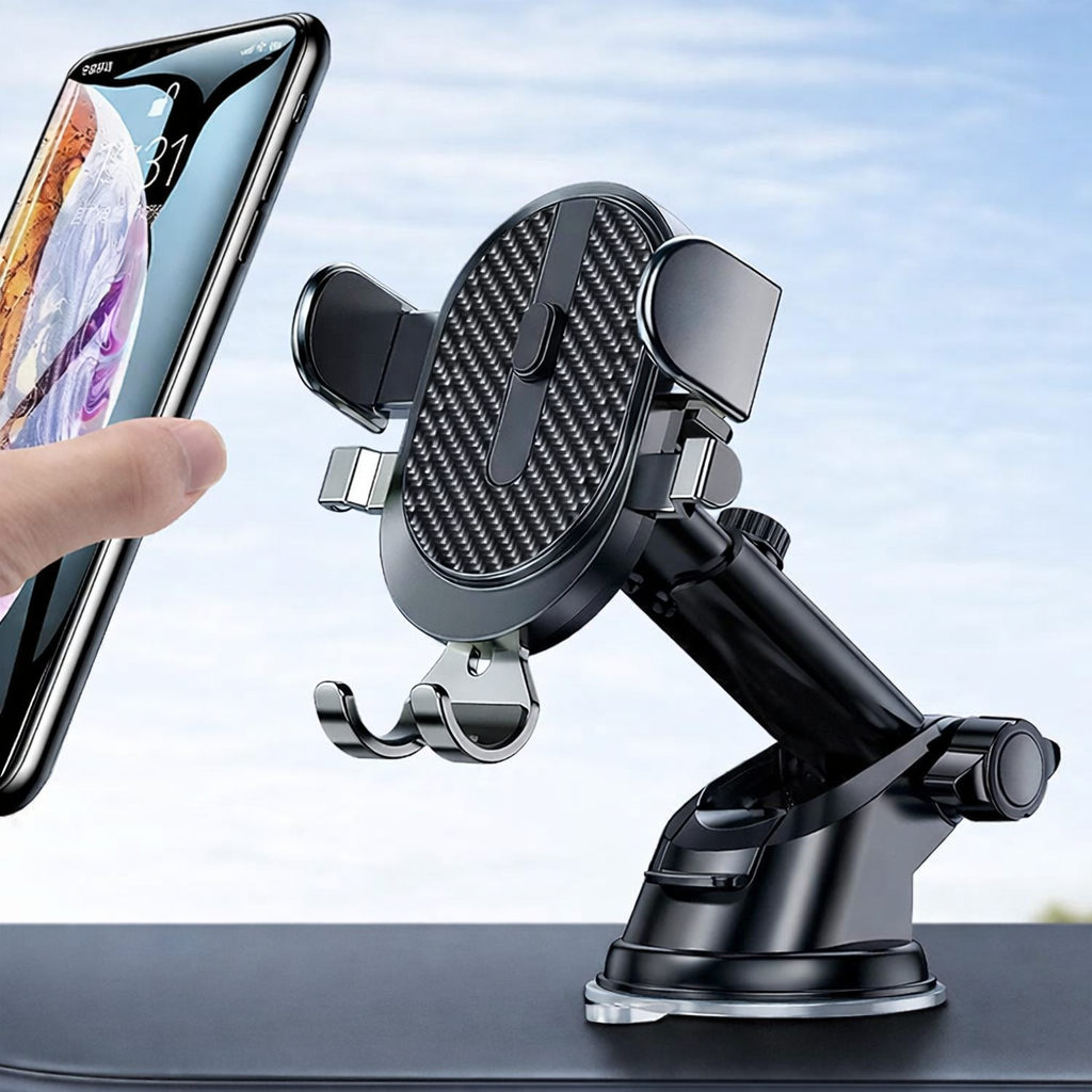 Suporte Veicular Universal 360° para Celular – Ventosa Reforçada