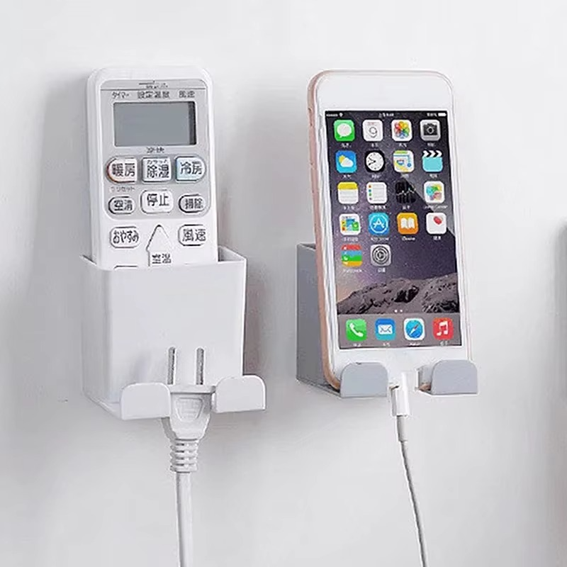 Suporte de Parede Multifuncional para Controle Remoto e Celular – Organização Sem Furo