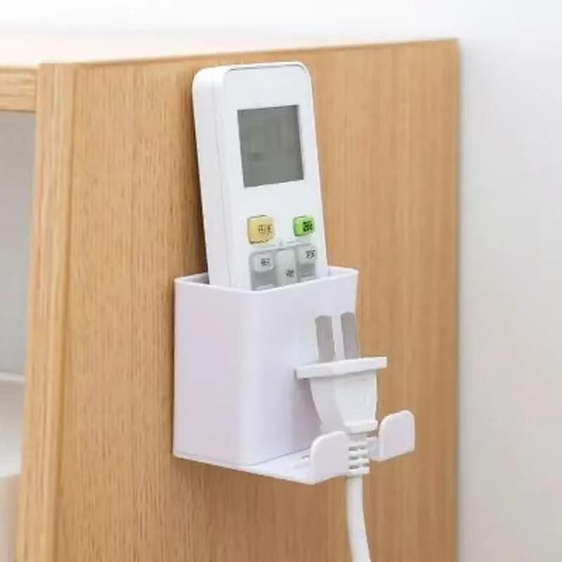 Suporte de Parede Multifuncional para Controle Remoto e Celular – Organização Sem Furo