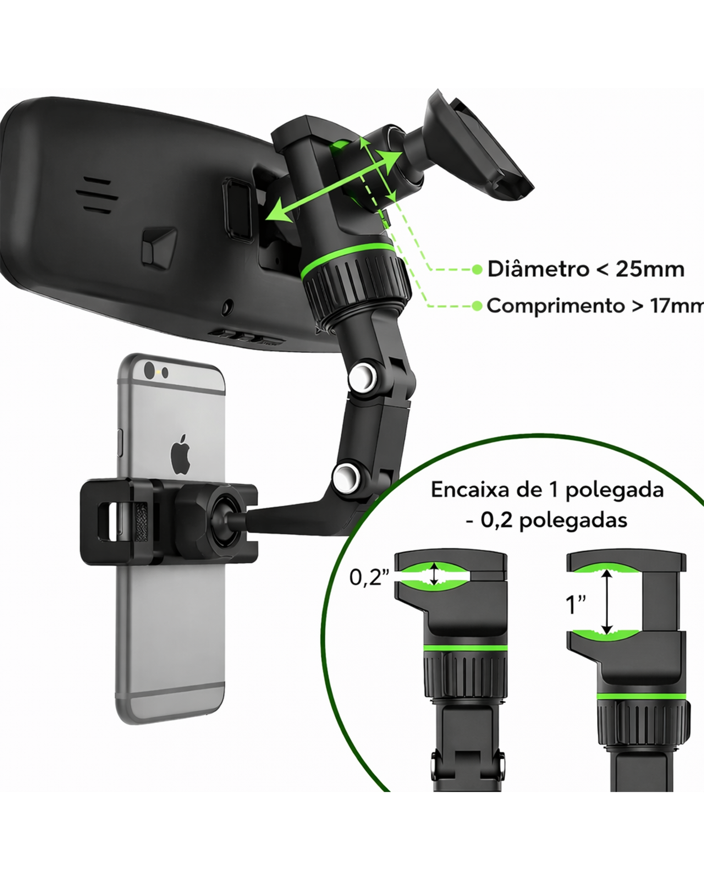 Suporte de Celular 360° – Rotativo e Retrátil